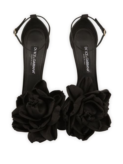 Satin sandal with flower DOLCE & GABBANA | CR1620AR5728B956